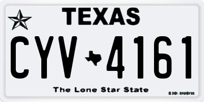TX license plate CYV4161