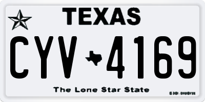TX license plate CYV4169