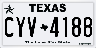 TX license plate CYV4188