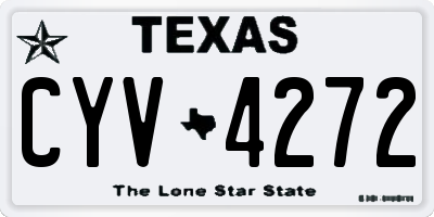 TX license plate CYV4272
