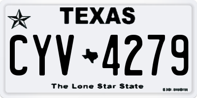 TX license plate CYV4279