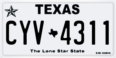 TX license plate CYV4311