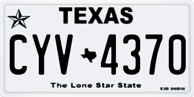TX license plate CYV4370