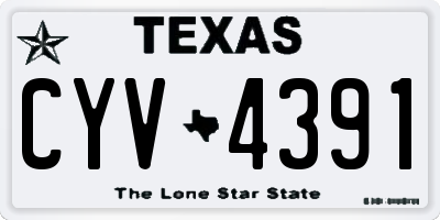 TX license plate CYV4391
