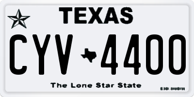 TX license plate CYV4400