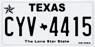 TX license plate CYV4415