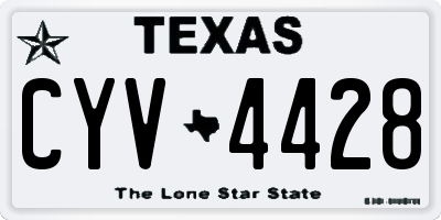 TX license plate CYV4428