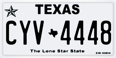 TX license plate CYV4448