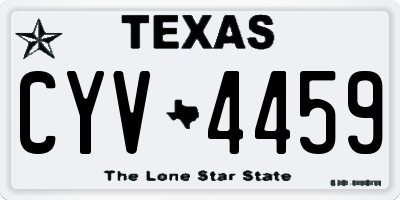 TX license plate CYV4459