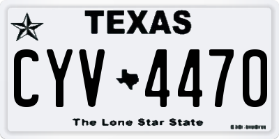 TX license plate CYV4470