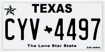 TX license plate CYV4497