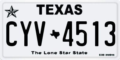 TX license plate CYV4513