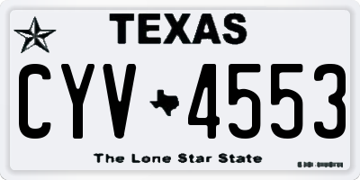 TX license plate CYV4553