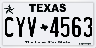 TX license plate CYV4563