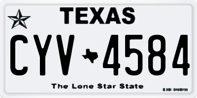 TX license plate CYV4584