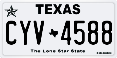 TX license plate CYV4588