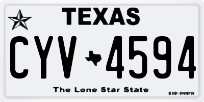 TX license plate CYV4594