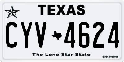 TX license plate CYV4624