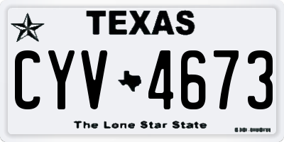 TX license plate CYV4673