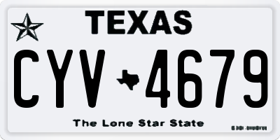 TX license plate CYV4679