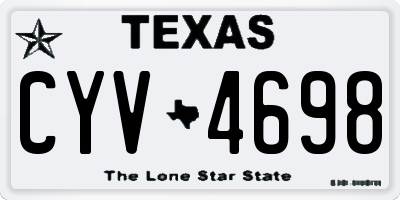 TX license plate CYV4698