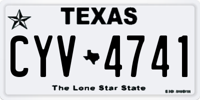 TX license plate CYV4741