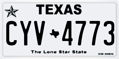TX license plate CYV4773