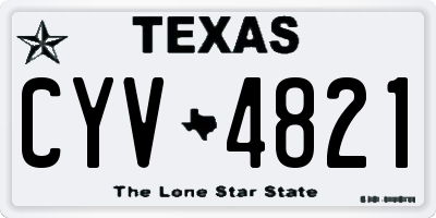 TX license plate CYV4821