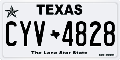 TX license plate CYV4828