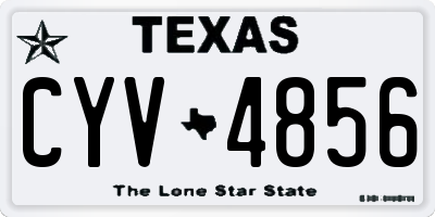 TX license plate CYV4856