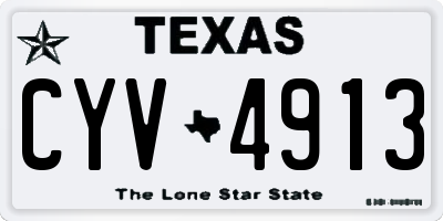 TX license plate CYV4913