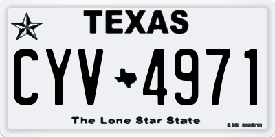 TX license plate CYV4971