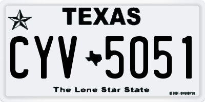 TX license plate CYV5051