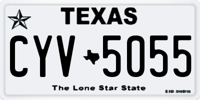 TX license plate CYV5055