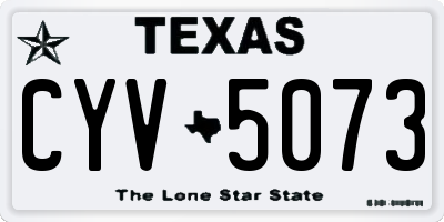 TX license plate CYV5073