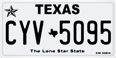 TX license plate CYV5095