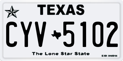 TX license plate CYV5102