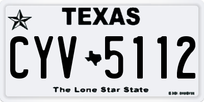 TX license plate CYV5112
