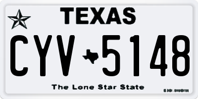 TX license plate CYV5148