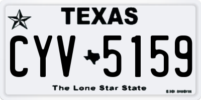 TX license plate CYV5159