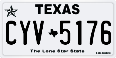 TX license plate CYV5176