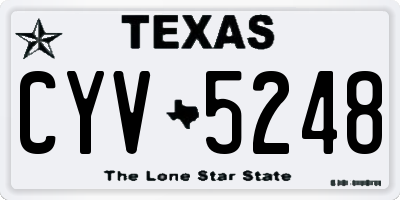 TX license plate CYV5248