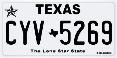 TX license plate CYV5269