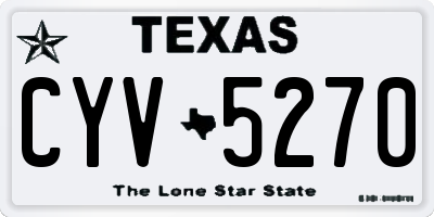 TX license plate CYV5270