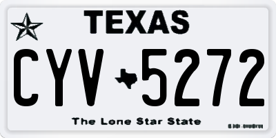 TX license plate CYV5272
