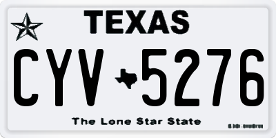 TX license plate CYV5276