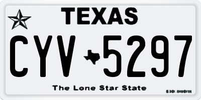 TX license plate CYV5297