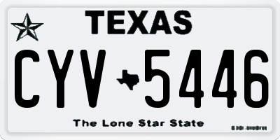 TX license plate CYV5446