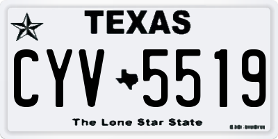TX license plate CYV5519