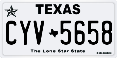 TX license plate CYV5658